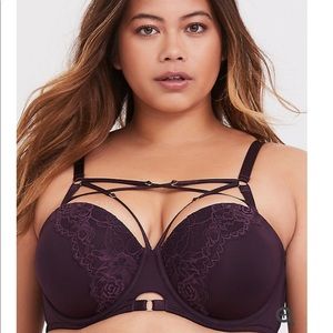 Microfiber Strappy Harness Push-Up Strapless Bra